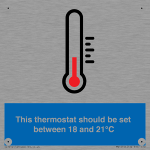 This thermostat should be set between 18 and 21°C